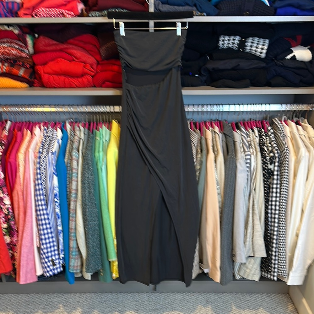 L*Space Black Strapless Maxi Dress